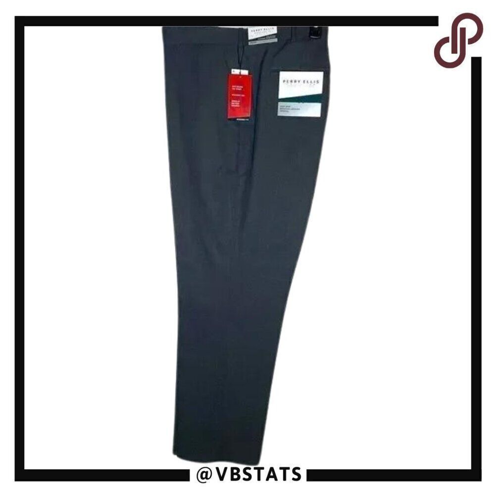 Size 40W 32L Perry Ellis Portfolio Charcoal Modern Fit Pants‎